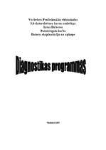 Research Papers 'Diagnostikas programmas', 1.