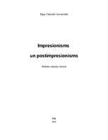 Research Papers 'Impresionisms un postimpresionisms', 1.