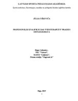Practice Reports 'Profesionālās kvalifikācijas "Fizioterapeits" prakses atskaite', 1.