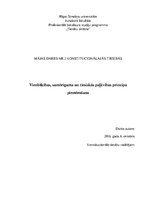 Research Papers 'Vienlīdzības, samērīguma un tiesiskās paļāvības principa piemērošana', 1.