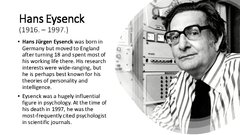 Presentations 'Hans Eysenck', 2.