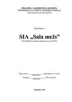 Practice Reports 'SIA "Sala mežs"', 1.