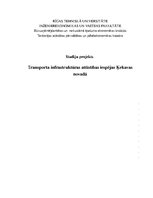 Research Papers 'Transporta infrastruktūras attīstības iespējas Ķekavas novadā', 1.