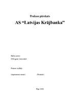 Practice Reports 'Prakse A/S "Latvijas Krājbanka"', 1.