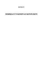 Research Papers 'Serbijas un Kosovas konflikts', 1.