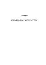 Research Papers 'Privatizācijas process Latvijā', 1.