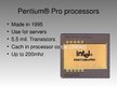 Presentations 'Pentium Processors', 3.