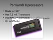 Presentations 'Pentium Processors', 4.