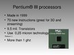 Presentations 'Pentium Processors', 6.