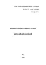 Research Papers 'Laime latviešu literatūrā', 1.