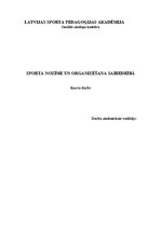 Research Papers 'Sporta nozīme un organizēšana sabiedrībā', 1.