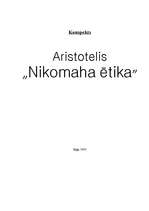 Summaries, Notes 'Aristotelis "Nikomaha ētika"', 1.