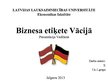 Presentations 'Biznesa etiķete Vācijā', 1.