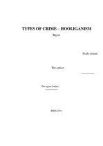 Research Papers 'Types of Crime - Hooliganism', 1.