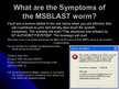 Presentations 'MSBlast Worm', 8.