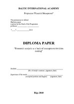 Term Papers 'Экономический анализ как база принятия управленческих решений', 3.
