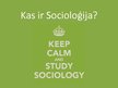 Presentations 'Kas ir socioloģija', 1.