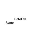Research Papers 'Hotel de Rome', 1.