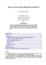 Research Papers 'Radio un datoru sakaru izmantošana transportā', 1.