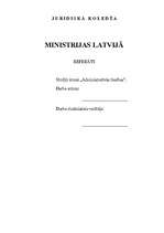Research Papers 'Ministrijas Latvijā', 1.