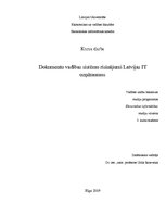 Research Papers 'Dokumentu vadības sistēmu risinājumi Latvijas IT uzņēmumos', 1.