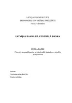 Research Papers 'Latvijas Banka kā centrālā banka', 1.