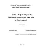 Term Papers 'Valsts policijas iecirkņa darba organizācijas pilnveidošanas tiesiskie un prakti', 110.