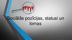 Presentations 'Sociālās pozīcijas, statusi un lomas', 1.