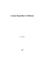 Research Papers 'Latvijas Republikas Civillikums', 1.