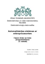 Summaries, Notes 'Automatizācijas sistēmas ar mikroprocesoriem', 1.