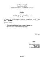 Essays 'Ļeva Trocka skaidrojums par 1917. gada oktobra apvērsuma cēloņiem un norisi', 1.