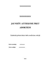Research Papers 'Jauniešu attieksme pret abortiem', 1.