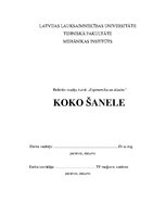 Research Papers 'Koko Šanele', 1.