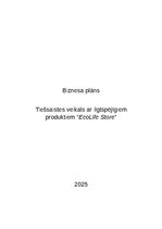 Business Plans 'Tiešsaistes veikals ar ilgtspējīgiem produktiem “EcoLife Store”', 1.