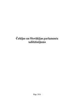 Research Papers 'Čehijas un Slovākijas parlamenta salīdzinājums', 1.