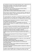 Summaries, Notes 'Discovering computers - computer security risks - glossary', 12.