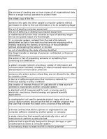 Summaries, Notes 'Discovering computers - computer security risks - glossary', 13.