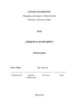 Practice Reports 'Iekļaujošā un speciālā izglītība - asistenta prakse', 1.