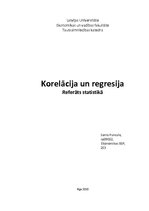 Research Papers 'Korelācija un regresija', 1.