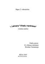 Research Papers 'I.Leimane “Vilkaču mantiniece"', 1.