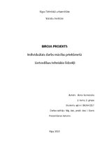 Summaries, Notes 'Biroja projekts', 1.