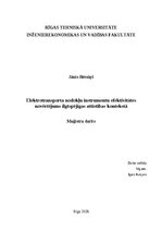 Term Papers 'Elektrotransporta nodokļu instrumentu efektivitātes novērtējums ilgtspējīgas att', 1.