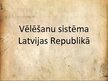 Presentations 'Vēlēšanu sistēma Latvijas Republikā', 1.