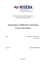 Research Papers 'Statistics Report: Mobile Phone Usage During Lectures and Its Impact', 1.