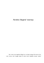 Essays 'Romāna "Bogene" recenzija', 1.