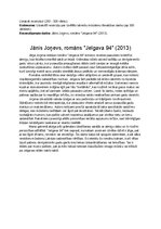 Essays 'Recenzija: Jānis Joņevs "Jelgava 94"', 1.