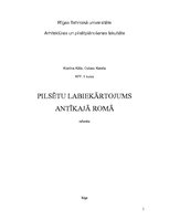 Research Papers 'Pilsētu labiekārtojums antīkajā Romā', 1.