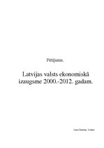 Presentations 'Latvijas ekonomiskā izaugsme no 2000. līdz 2012.gadam', 1.