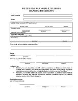 Samples 'Pieteikuma veidlapa mobilā telefona iegādei', 1.