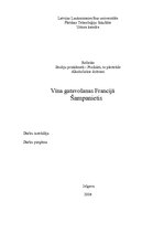Research Papers 'Vīna gatavošana Francijā. Šampanietis', 1.